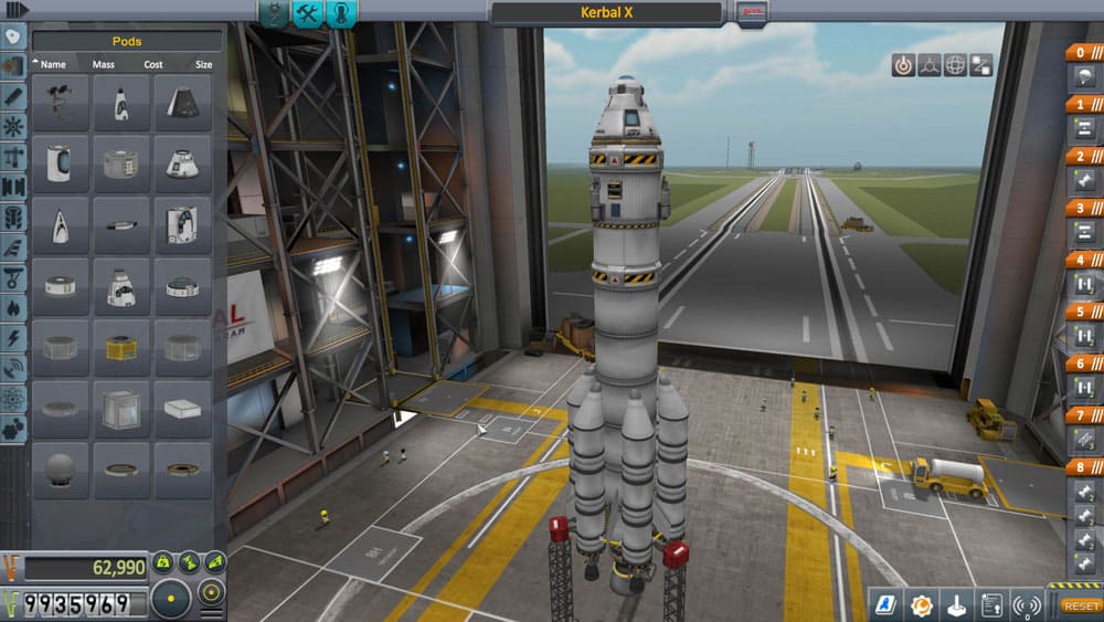 Screenshot of a fragment of the computer game Kerbal Space Programme Enhanced Edition (2018).