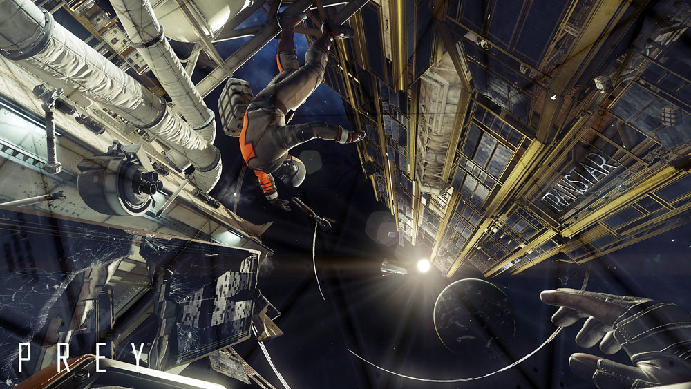 Screenshot of a fragment of the computer game Prey (2017).