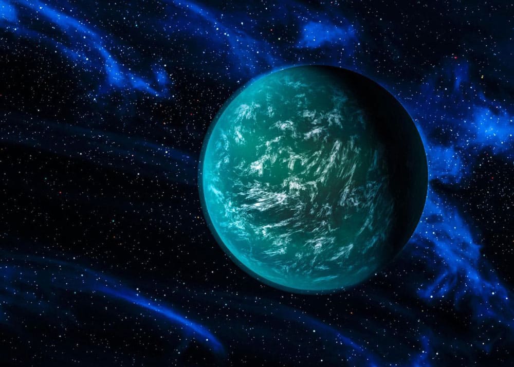 Planet Kepler-22 b, space image