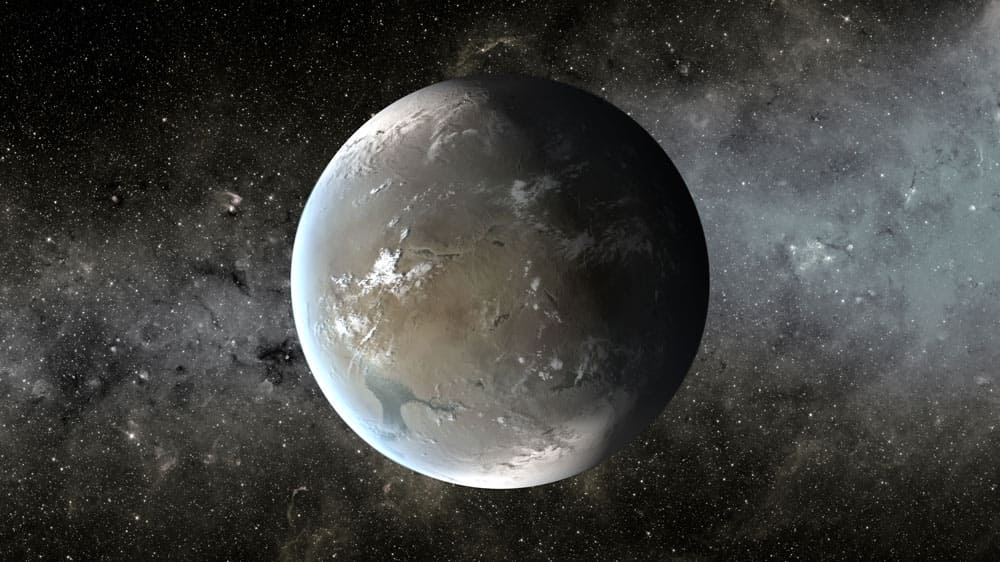 Planet Kepler-62f, space image