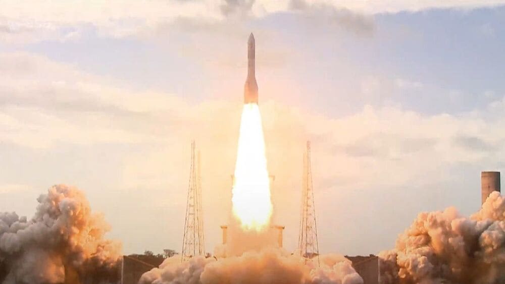 Europe's new Ariane 6 rocket lifts off on its debut flight on June 9, 2024. (Image credit: ESA)